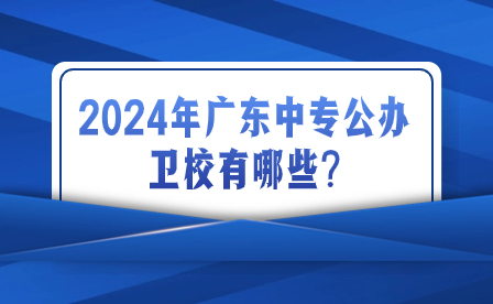 2024年广东中专公办卫校有哪些?