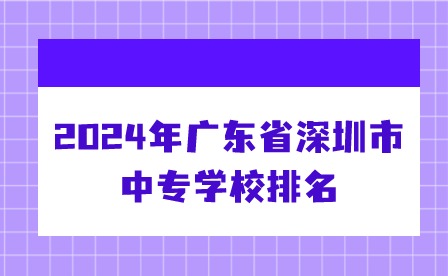 2024年广东省深圳市中专学校排名
