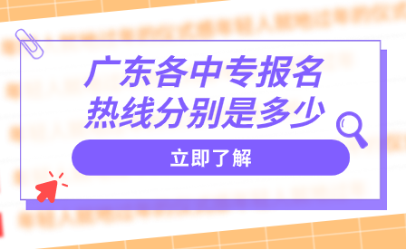广东各中专报名热线分别是多少