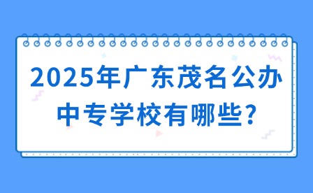 2025年广东茂名公办中专学校有哪些?