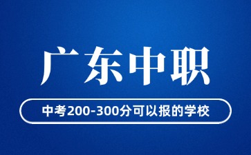 在广东中考200-300分可以报什么中职?