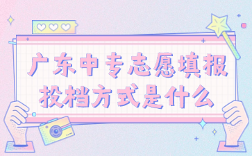 广东中专志愿填报投档方式是什么
