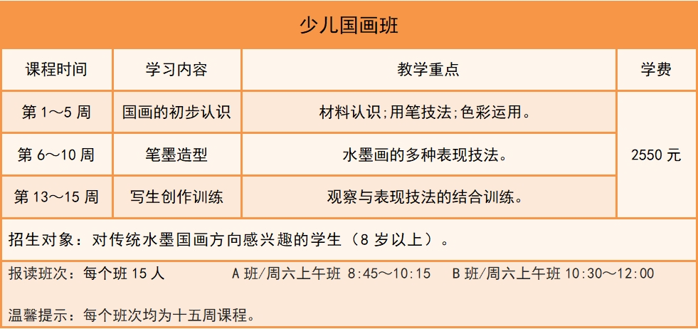少儿国画班