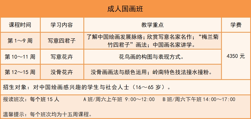 成人国画班