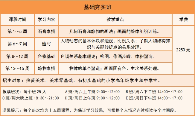 基础夯实班