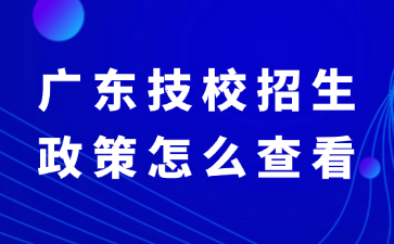 广东技校招生政策怎么查看