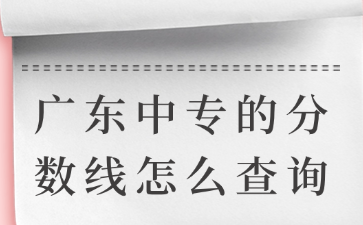 广东中专的分数线怎么查询