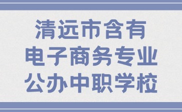 清远市含有电子商务专业公办中职学校