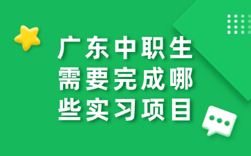 广东中职生需要完成哪些实习项目