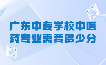 广东中专学校中医药专业需要多少分