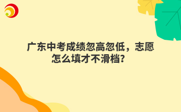 广东中考成绩忽高忽低,志愿怎么填才不滑档?